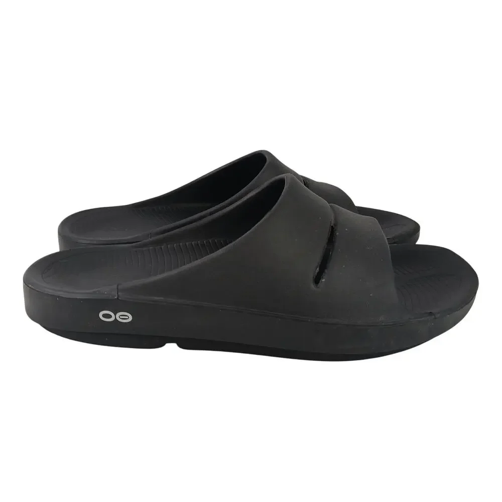 OOFOS Unisex SZ M10 W12 OOahh Slide Sandal In Black
